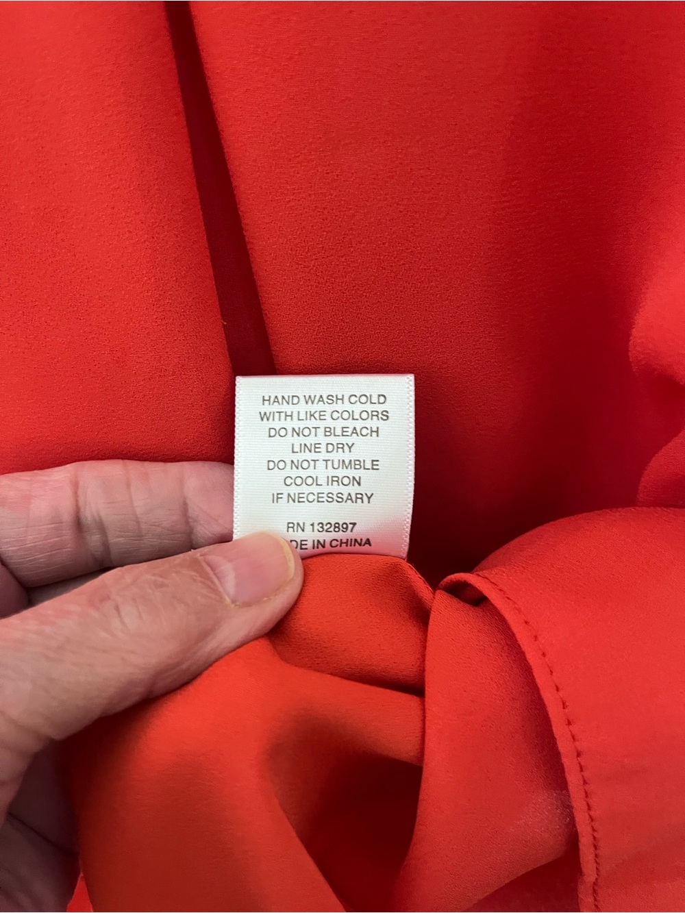 Rose & Olive Red/Orange V-Neck Sleeveless Blouse - Picture 5 of 5